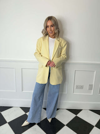 Delta Crossover Back Blazer - Lemon