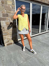 Lynn Oversized Crochet Waistcoat - Yellow