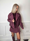 Line Biker Jacket - Plum