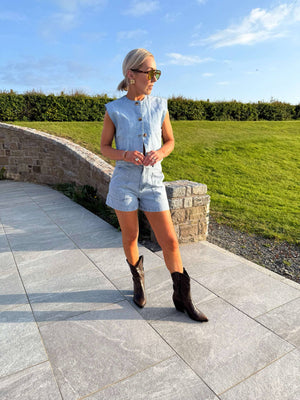 Yaz Denim Waistcoat - Denim