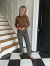 Lisa Slim Trousers - Black/Tan