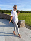 Skylar Split T-Shirt - White