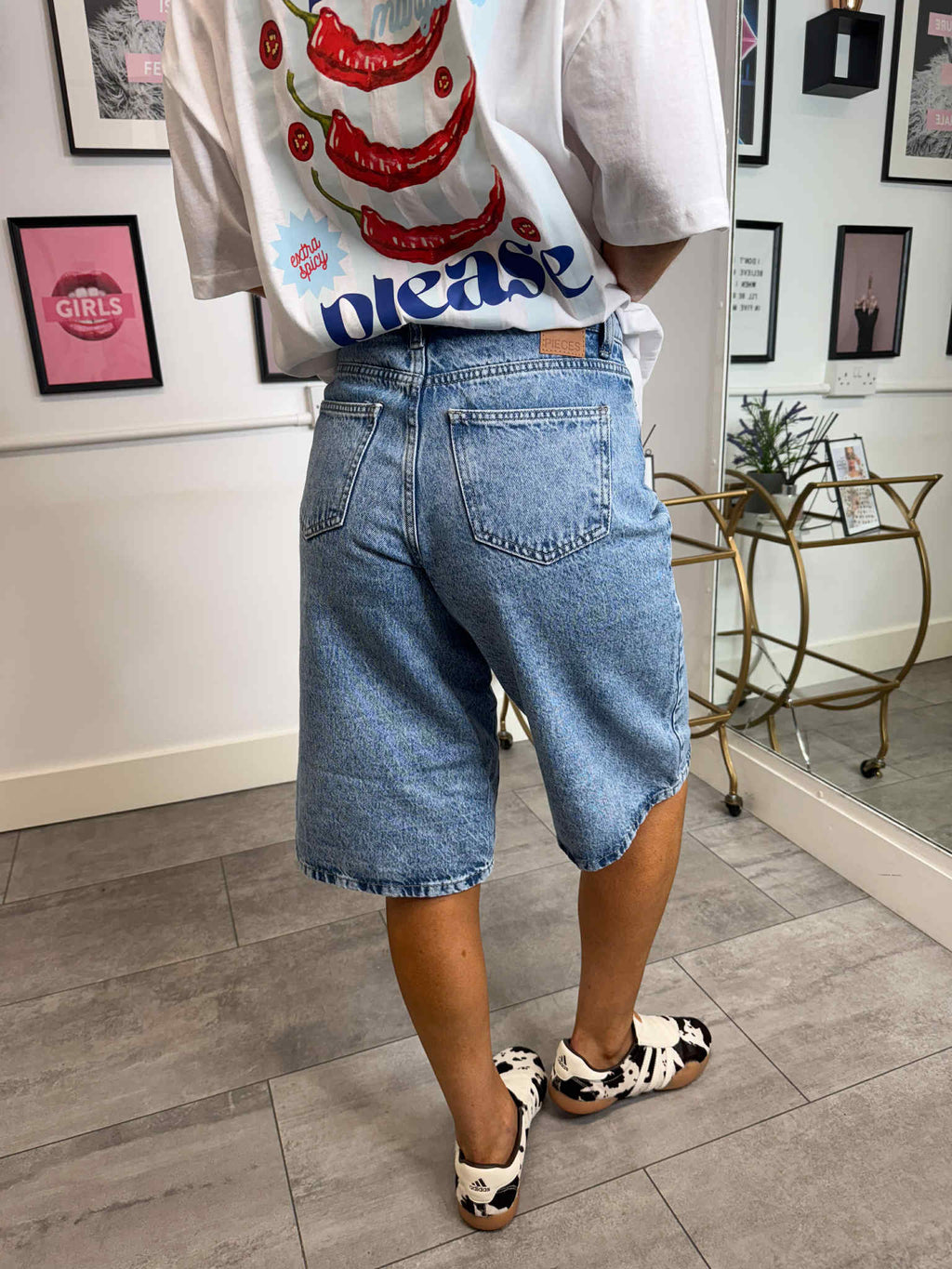 Sky Jorts - Medium Blue Denim