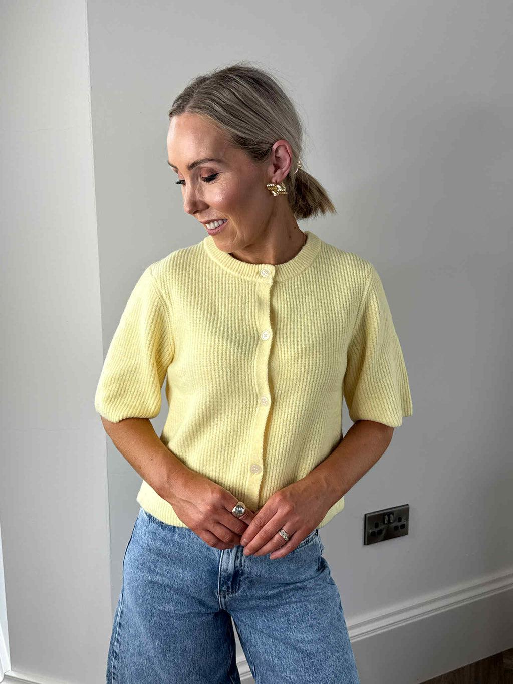 Sally Soft Knit Cardigan - Yellow