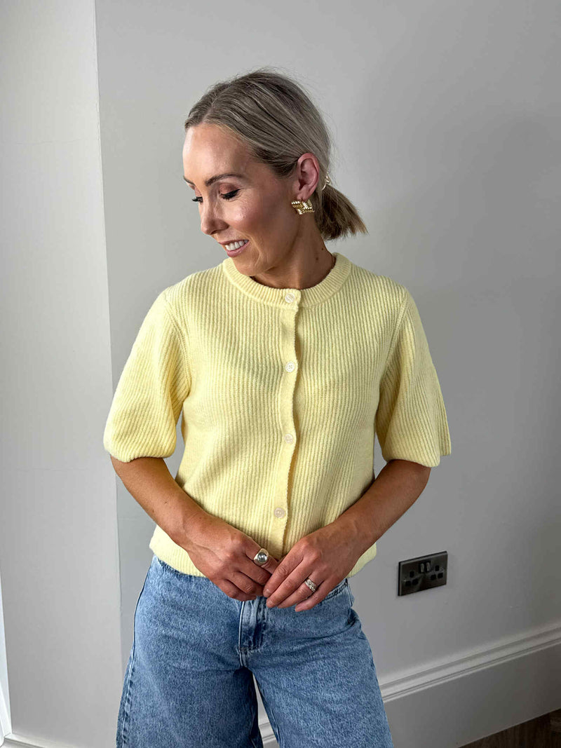 Sally Soft Knit Cardigan - Yellow