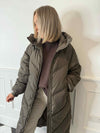 Jolie Long Puffer Coat - Morel