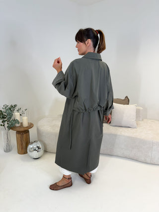 Faye Trench Coat - Grey