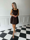 Courtney Bow Dress - Brown