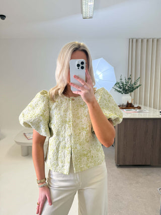 Kaia Jacquard Jacket - Green