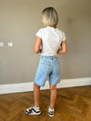 Kendra Bermuda Shorts - Blue Denim
