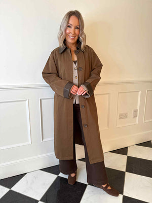 Hella Long Coat - Coffee Bean