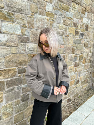 Nora Collar Jacket - Morel