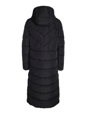 Dalcon Long Puffer Coat - Black