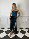 Karlee Velvet Corset Maxi Dress - Rich Turquoise