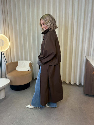 Faye Trench Coat - Brown
