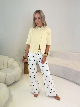 Skye Wide Leg Jeans - Polka