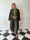 Falka Fitted Pinstripe Blazer - Sphagnum