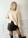 Reo PU Leather Skort - Brown