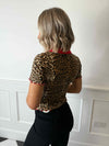 Molly Polo Neck Top - Leopard