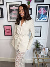 Lennox Tie Blazer - Beige
