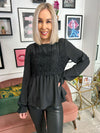Pieces Fana Top - Black
