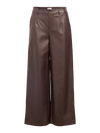 Melba Lisa Wide Coated Pants - Seal Brown
