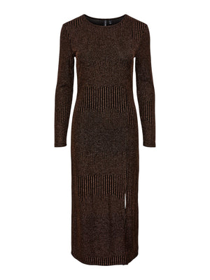 - Round Neck  - Long Sleeves  - Glitter Detail  - Lurex   - Slight Side Split  - Colour: Black Woodsmoke