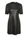 - Imitation mini dress  - Regular fit  - Soft imitation material   - Volume sleeves  - Zip closure in the back