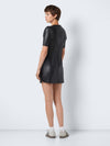 - Imitation mini dress  - Regular fit  - Soft imitation material   - Volume sleeves  - Zip closure in the back- Imitation mini dress  - Regular fit  - Soft imitation material   - Volume sleeves  - Zip closure in the back