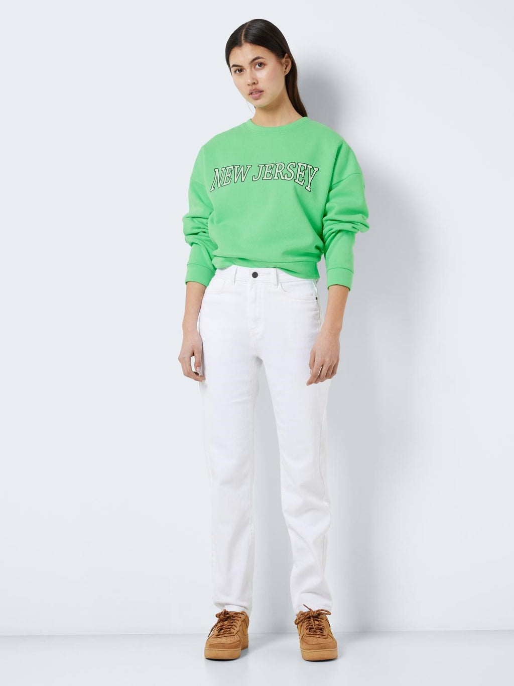 Noisy May MONI High Waisted Ankle Jeans - Bright White