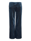 Aida Glitter Trousers - Navy Velvet