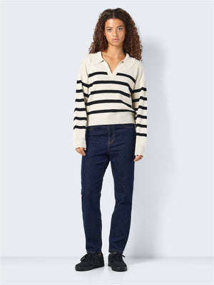 Fifi Polo Neck Pullover - Oatmeal