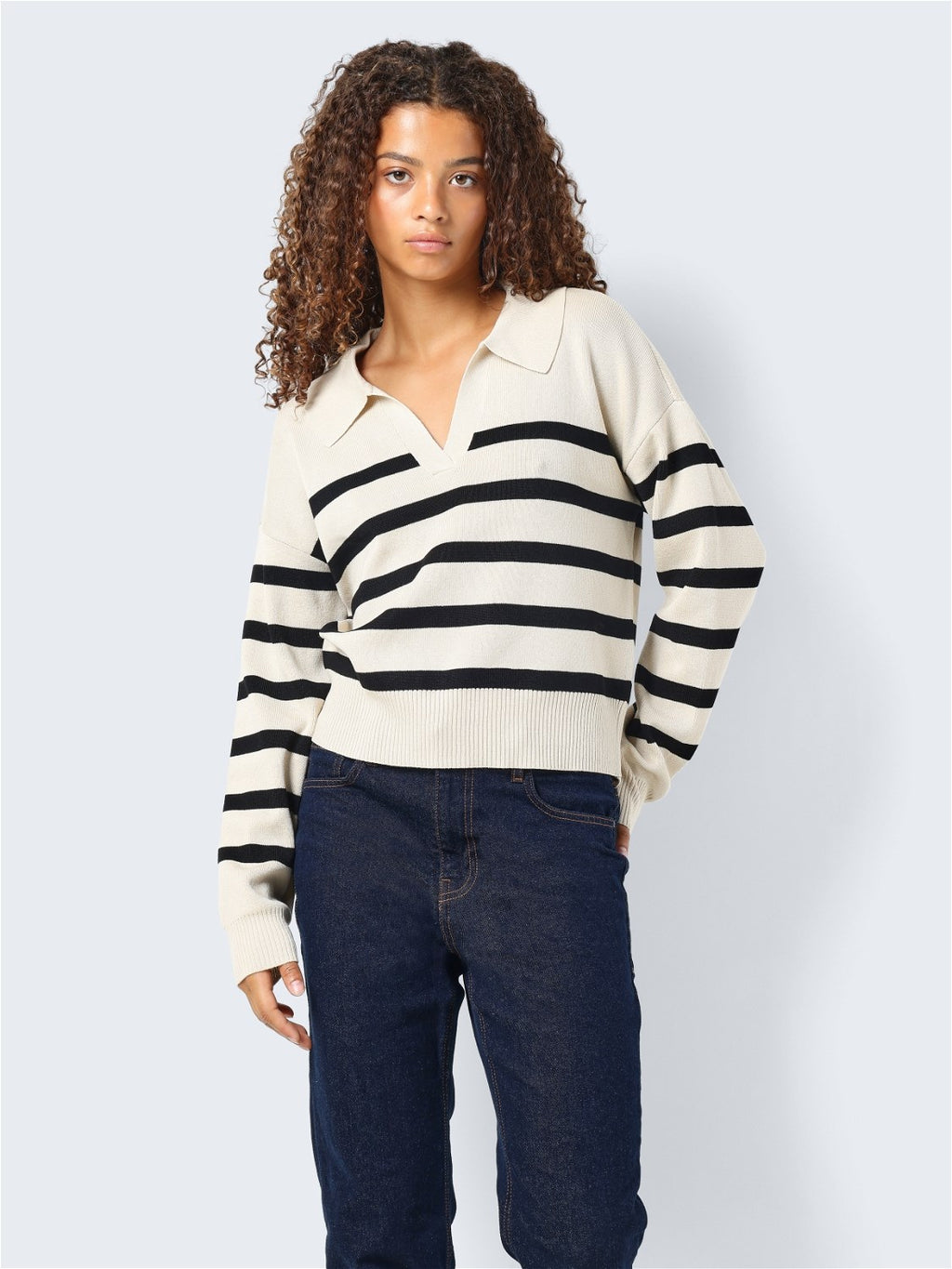 Fifi Polo Neck Pullover - Oatmeal