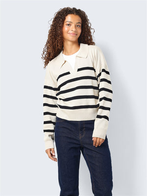 Fifi Polo Neck Pullover - Oatmeal