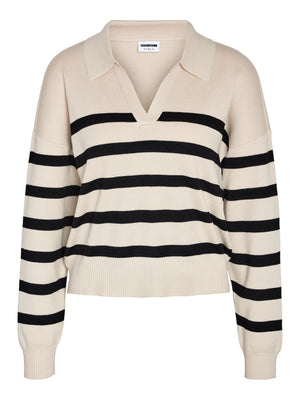 Fifi Polo Neck Pullover - Oatmeal