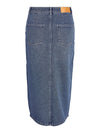 Noisy May Kath Denim Midi Skirt - Medium Blue