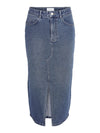 Noisy May Kath Denim Midi Skirt - Medium Blue