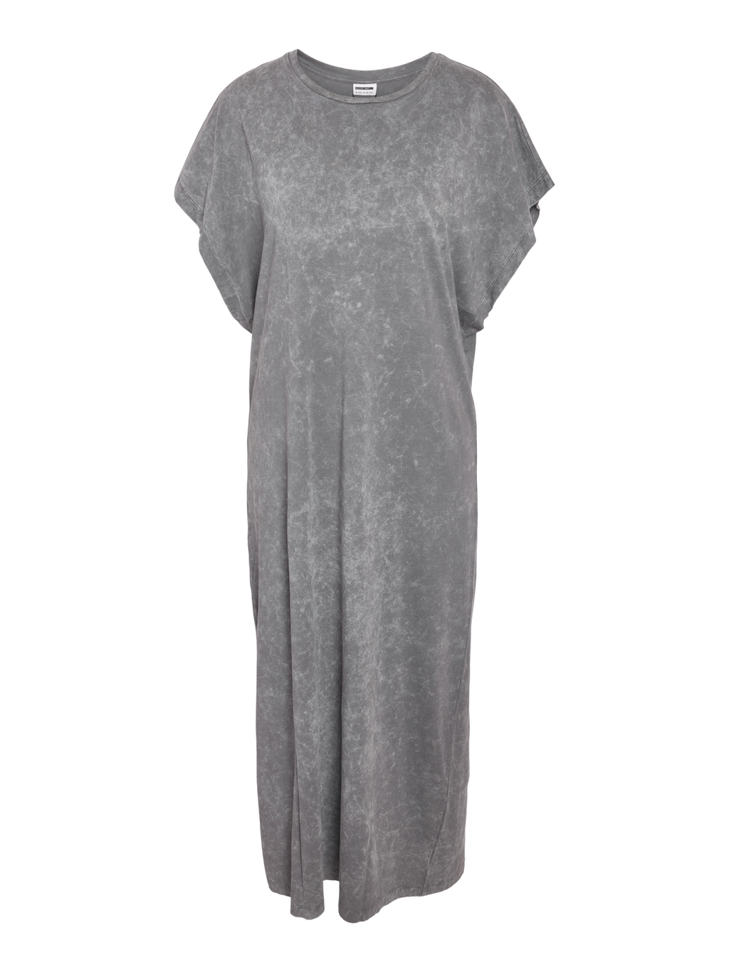 Rena Long T-Shirt Dress - Grey Acid Wash
