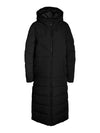 Noisy May Dalcon long puffer coat featuring - Fixed hood - 2-way zip-up front - Long sleeves - Front patch pockets - Quilted design - Long length - Regular fit
