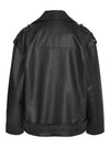 Paulina Oversize Faux Leather Biker Jacket