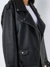 Paulina Oversize Faux Leather Biker Jacket