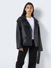 Paulina Oversize Faux Leather Biker Jacket