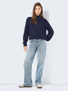 Noisy May Tessa High Neck Knitted Pullover featuring High neck, Long sleeved, Ribbed neckline, hem and cuffs.  Regular fit