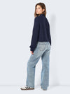 Noisy May Tessa High Neck Knitted Pullover featuring High neck, Long sleeved, Ribbed neckline, hem and cuffs.  Regular fit