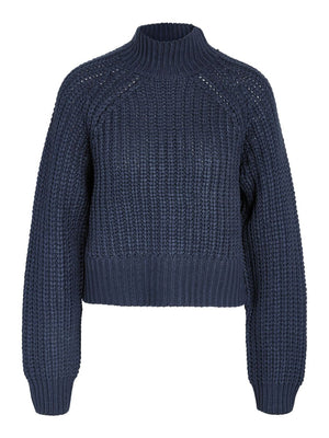 Noisy May Tessa High Neck Knitted Pullover featuring High neck, Long sleeved, Ribbed neckline, hem and cuffs.  Regular fit
