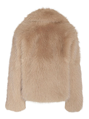 Evie Fur Jacket - Oatmeal