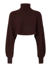 Melvia Cropped Jumper - Tawny Port