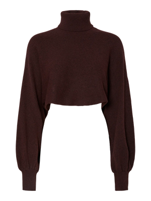 Melvia Cropped Jumper - Tawny Port