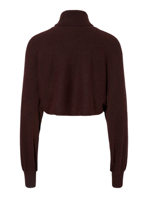 Melvia Cropped Jumper - Tawny Port