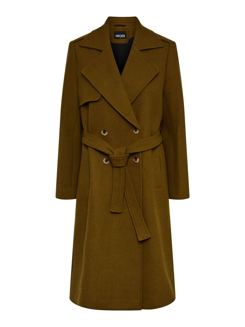 Pieces Nika Trenchcoat - Fir Green